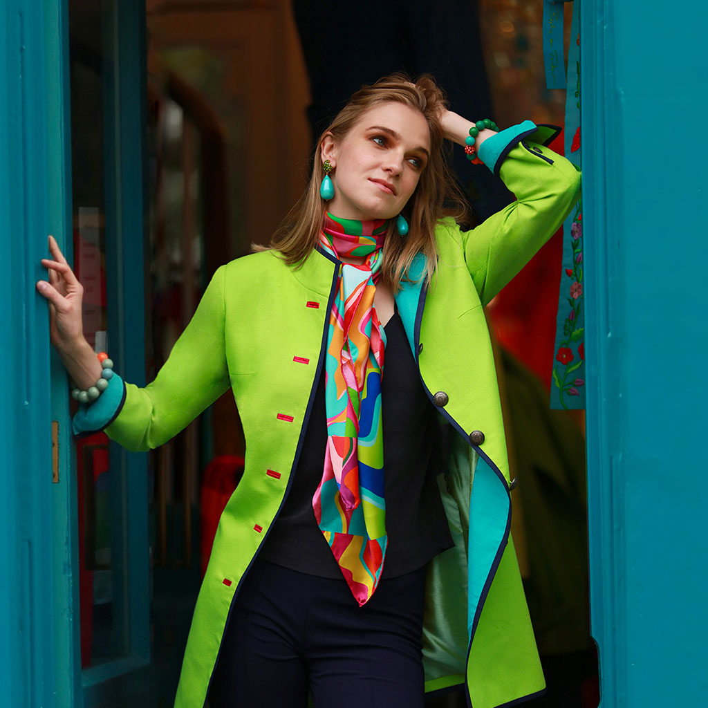 Lime Linen Cavalier Jacket