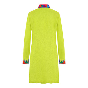 Lime Nomad Verdon Linen Nehru Jacket