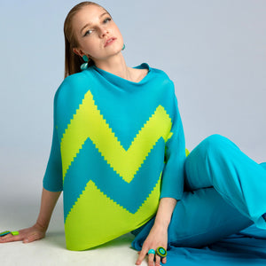 Lime/Turquoise Zig Zag Jumper