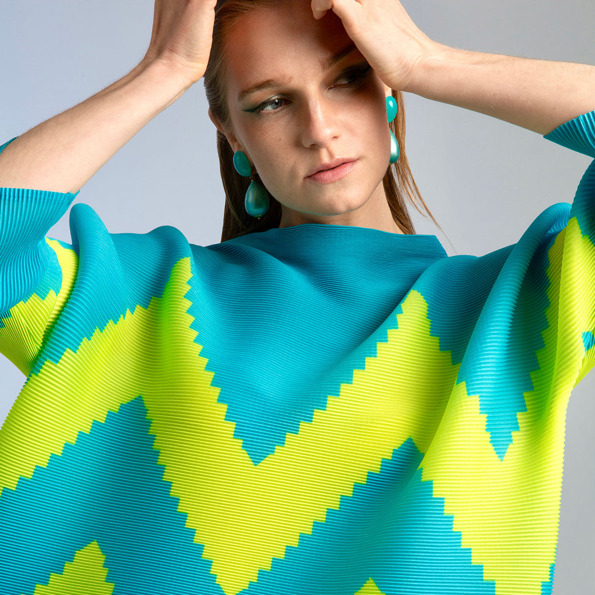 Lime/Turquoise Zig Zag Jumper