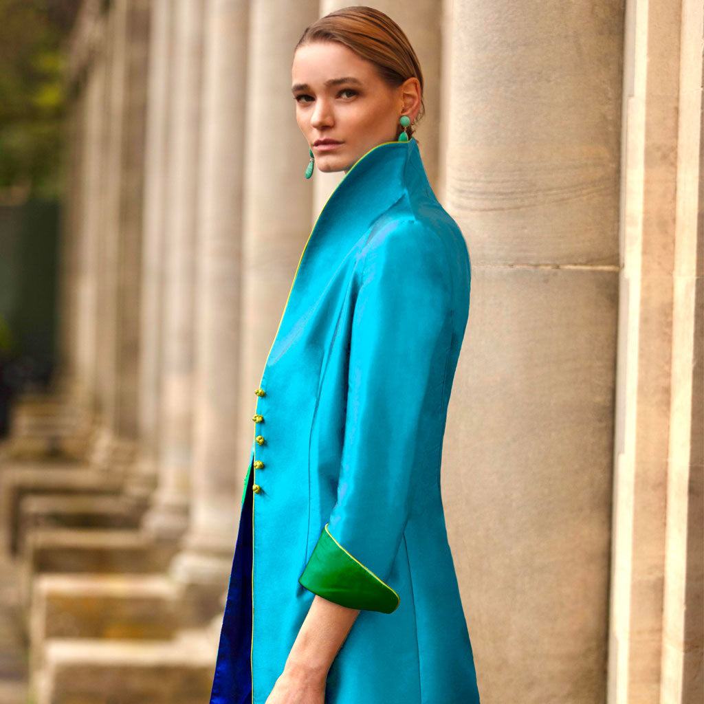 Green/Ice Reversible Long Holden Jacket