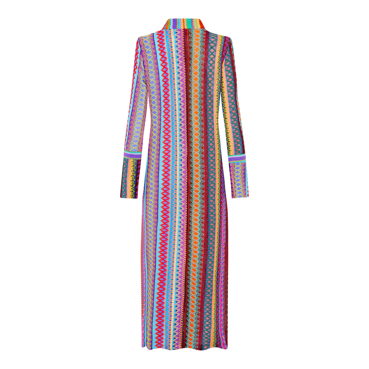 Fuchsia Zigzag Jessie Longline Cardigan
