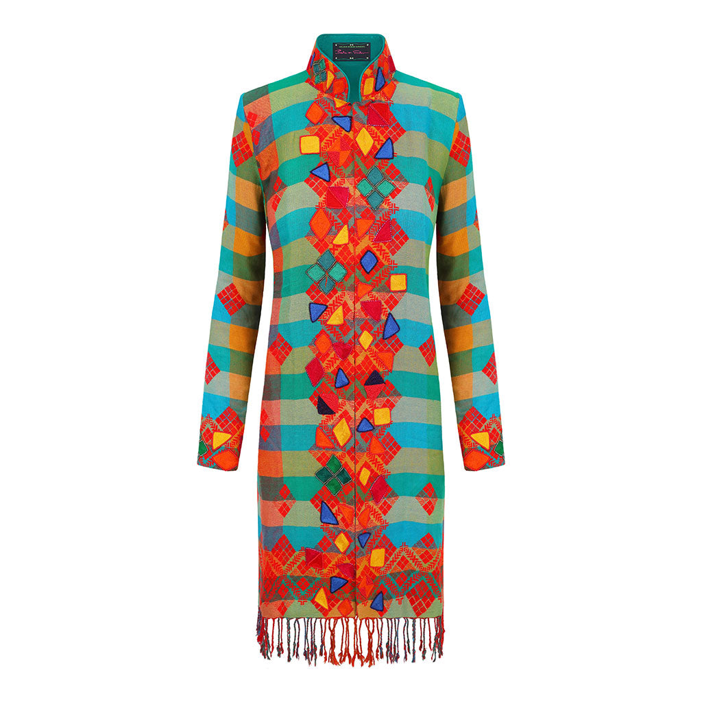 Multi-coloured Kaleidoscope Nehru Jacket