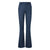 Navy Faux Suede Flare Trousers