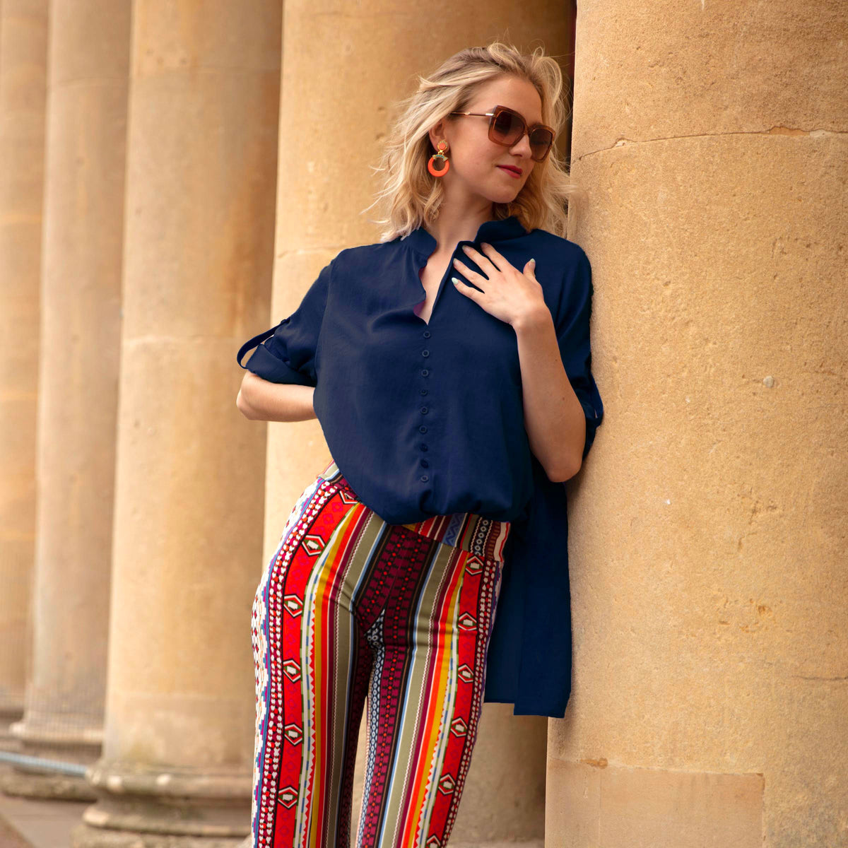 Navy Fritzi Oversized Shirt