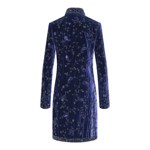 Navy Honourable Embroidered Coat