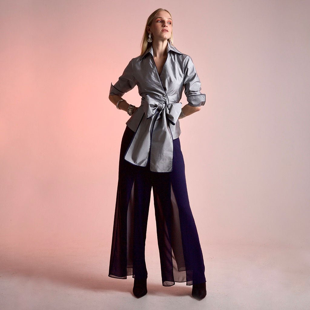 Navy Palazzo Trousers