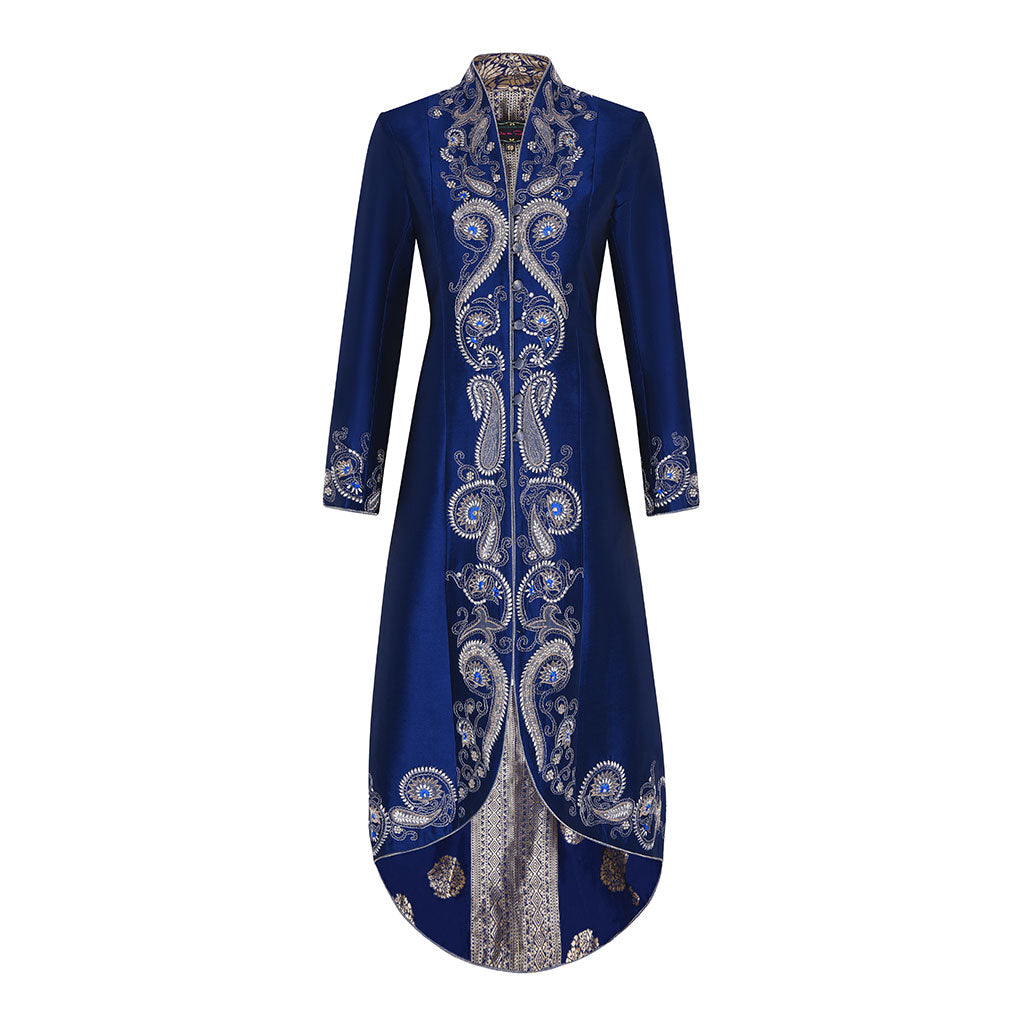 Navy Missouri Silk Dresscoat