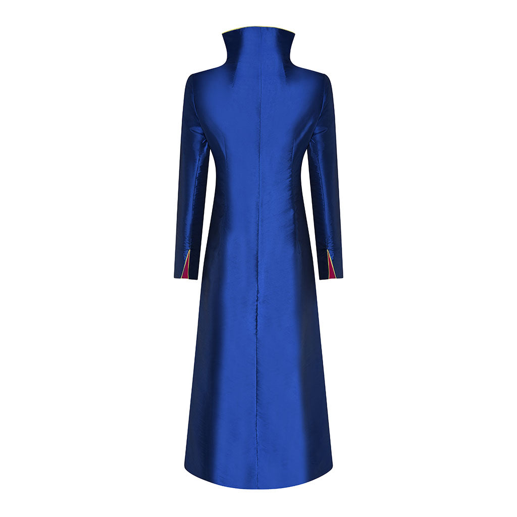 Navy/Wildrose Reversible Long Holden Jacket