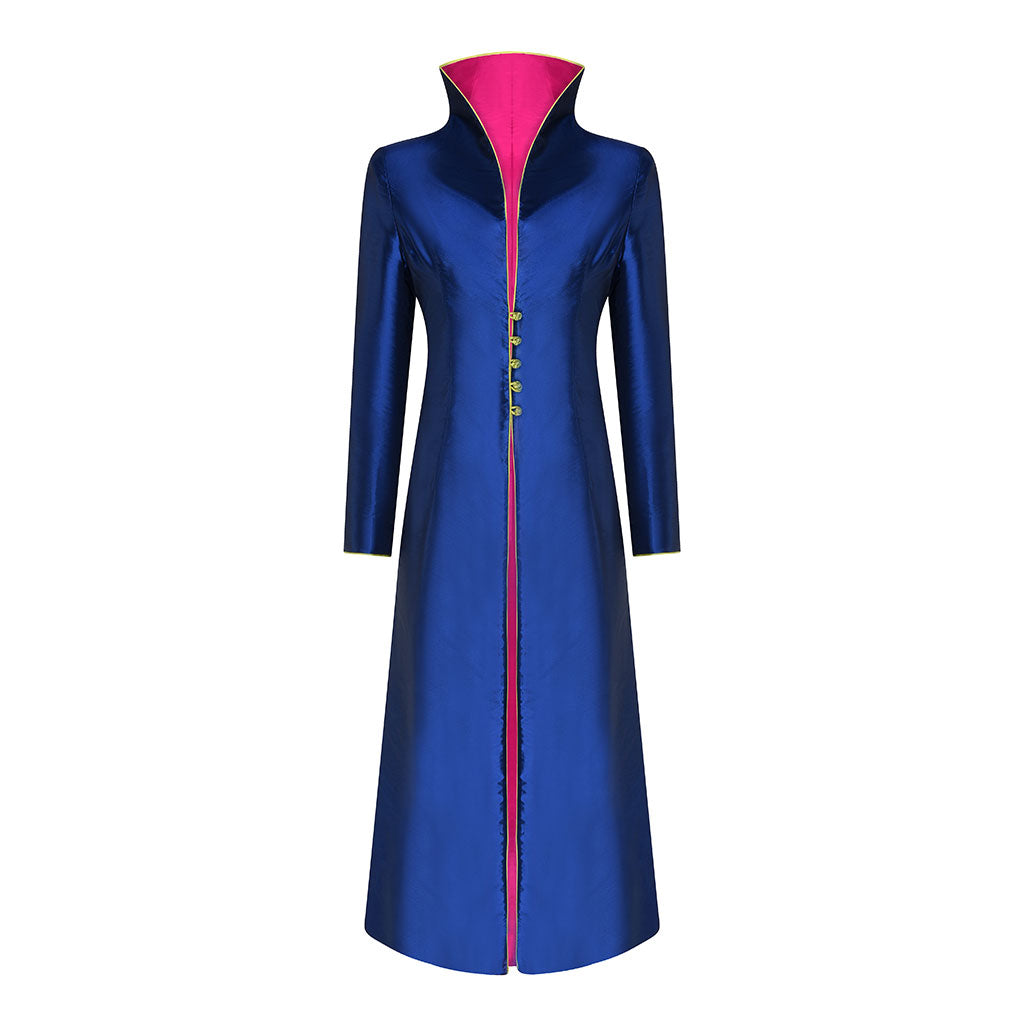 Navy/Wildrose Reversible Long Holden Jacket