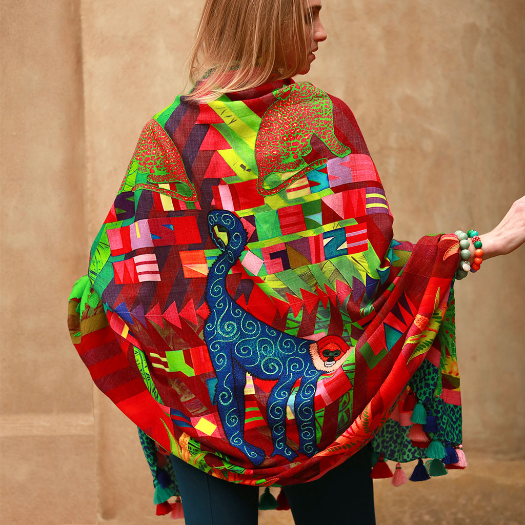 Neon Savanna Stilvoll Wool Shawl