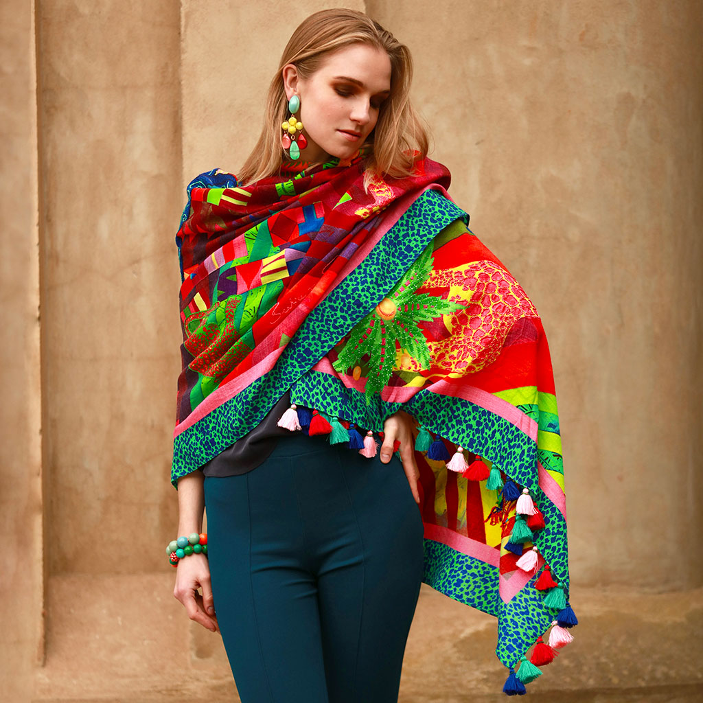 Neon Savanna Stilvoll Wool Shawl