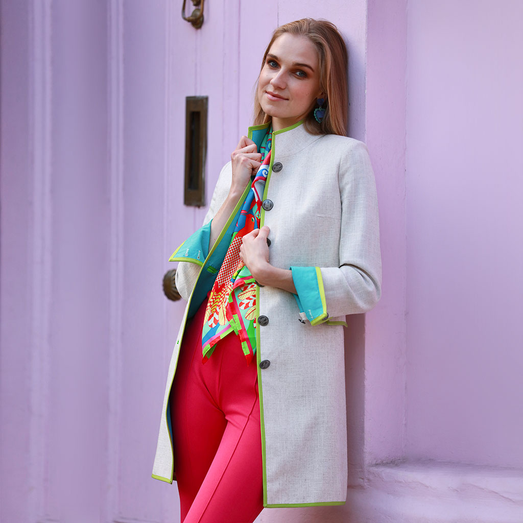 Oatmeal Linen Cavalier Jacket