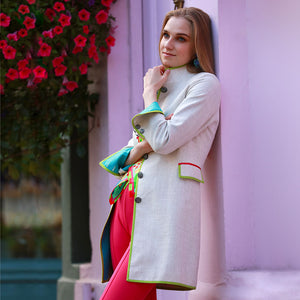 Oatmeal Linen Cavalier Jacket