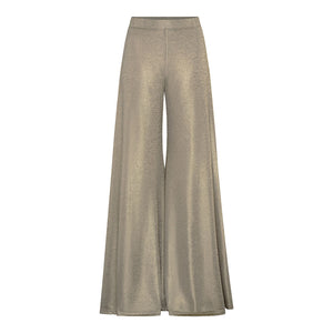 Ophelia Gold Drape Flare Trousers