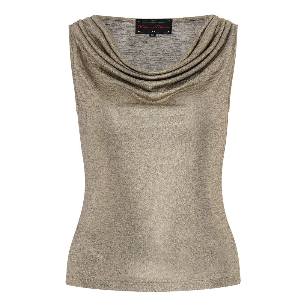 Ophelia Gold Drape Top