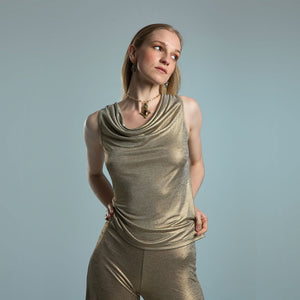 Ophelia Gold Drape Top