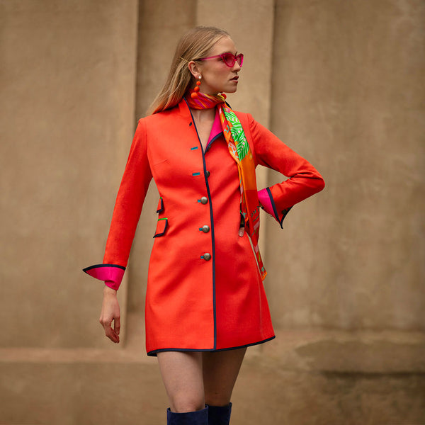 ジャケット・アウター CoiWIRROW / Banboo linen  over coat Green Linen Zip Jacket – Kurt River