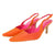 Orange Gloria Slingback Kitten Heel Shoes