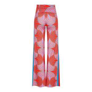 Orange Labyrinth Stretch Flare Trousers