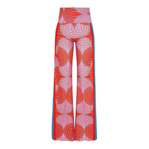 Orange Labyrinth Stretch Flare Trousers