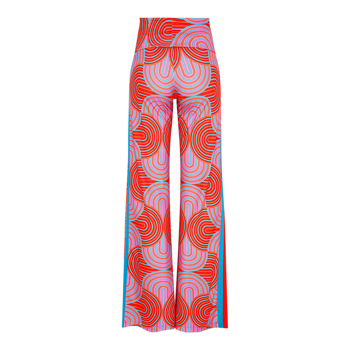 Orange Labyrinth Stretch Flare Trousers