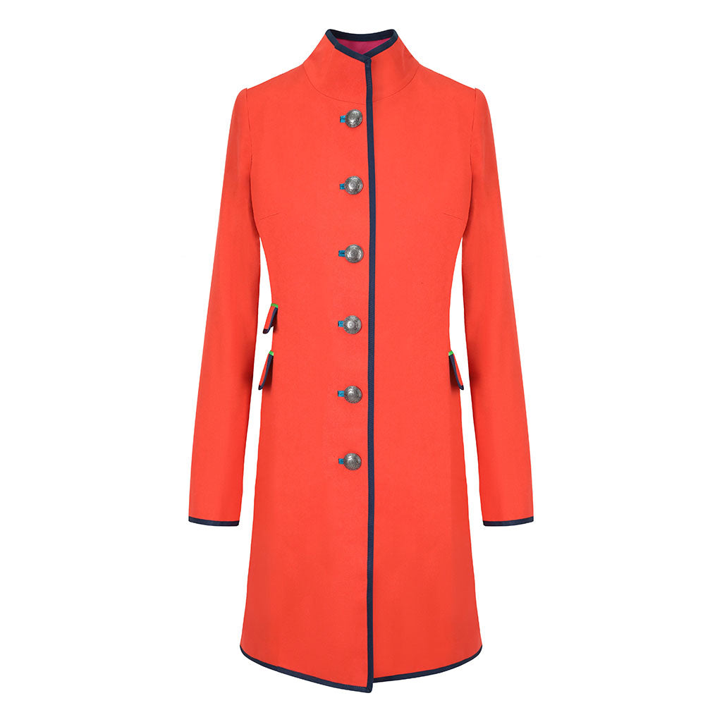 Orange Linen Cavalier Jacket