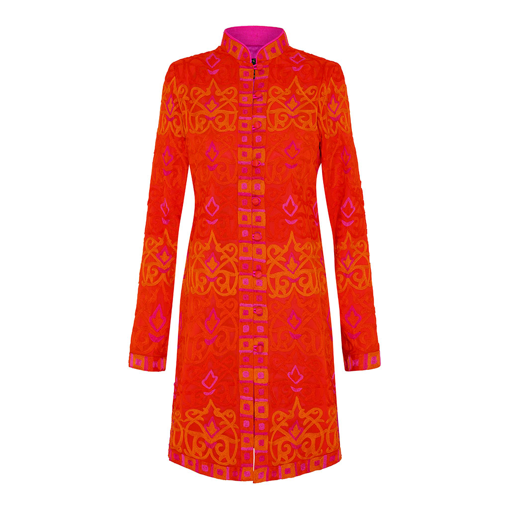 Orange Embroidered Mystique Jacket