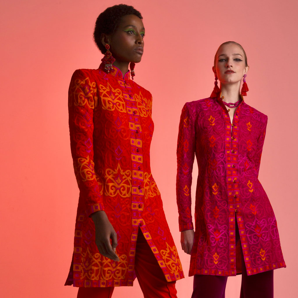 Orange Embroidered Mystique Jacket