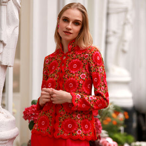 Orange/Pink Embroidered Rosalie Jacket