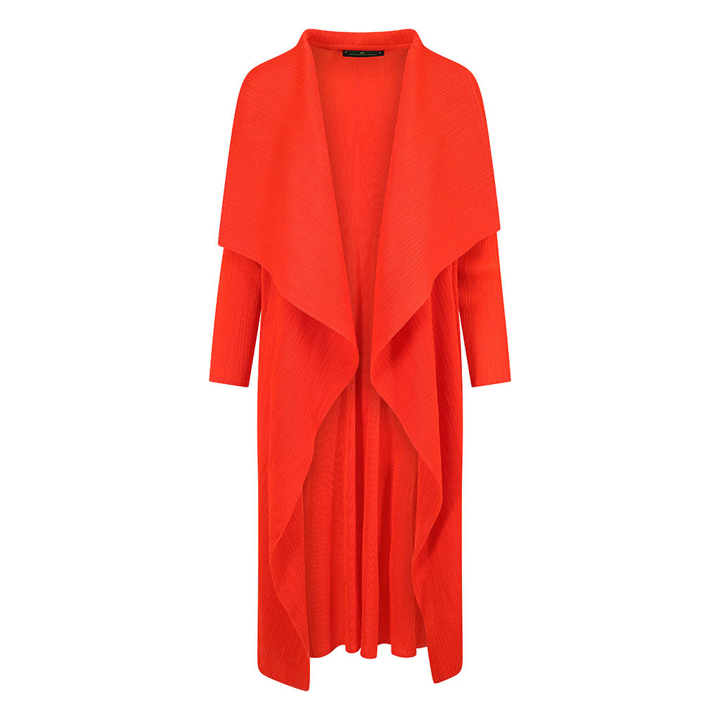 Orange Waterfall Crinkle Coat