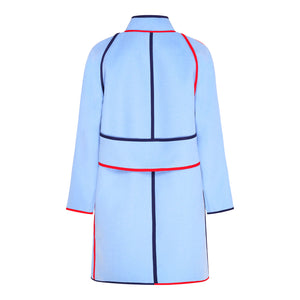 Light Blue Oversized Cashmere Mix Space Coat