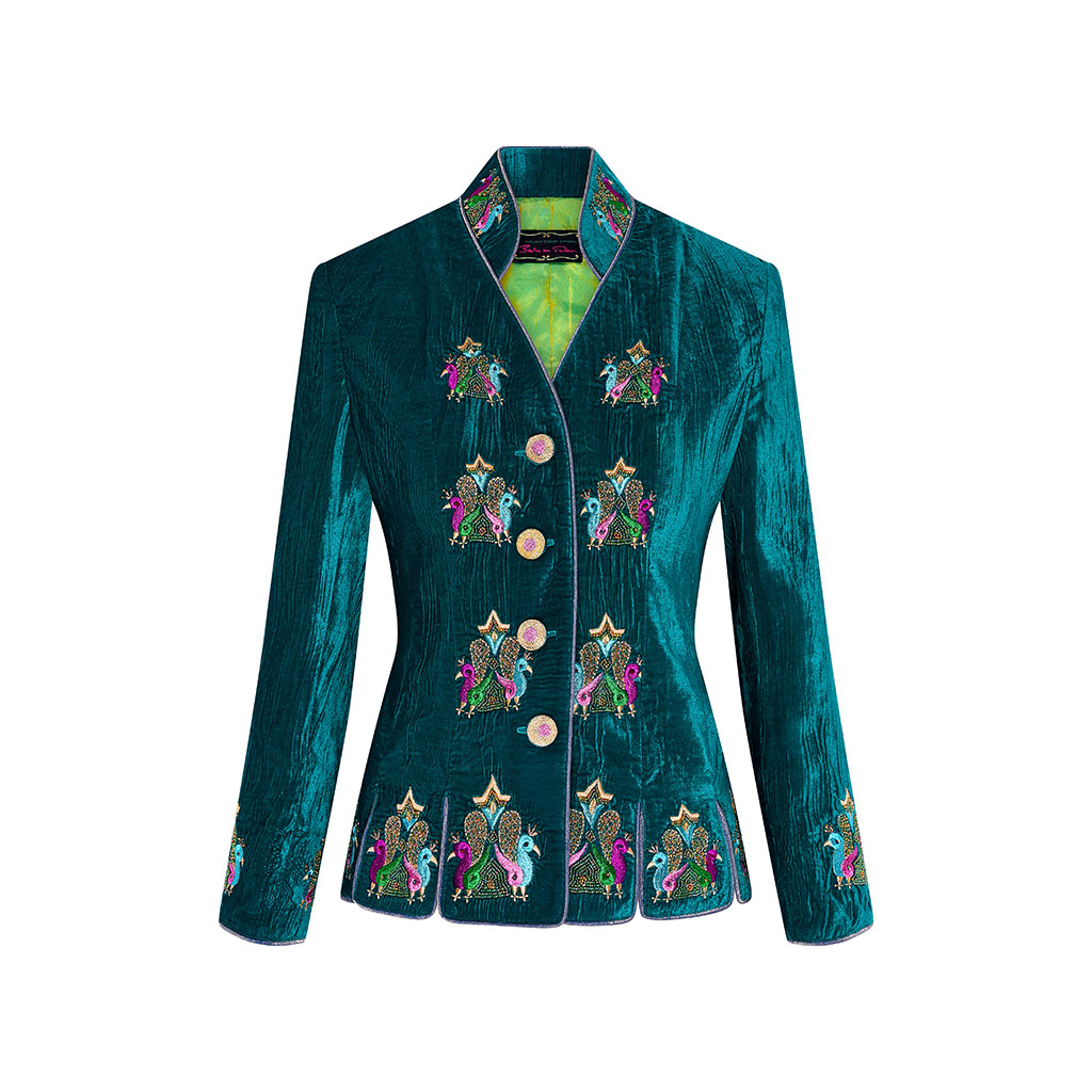 Peacock Reign Tudor Revere Velvet Jacket Beatrice von Treskcow