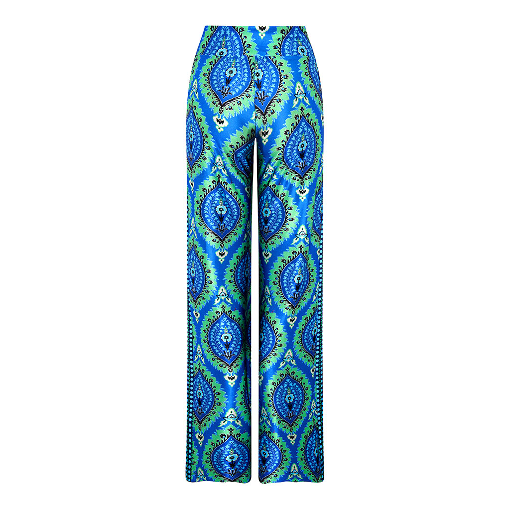 Peacock Wide Stretch Flare Trousers