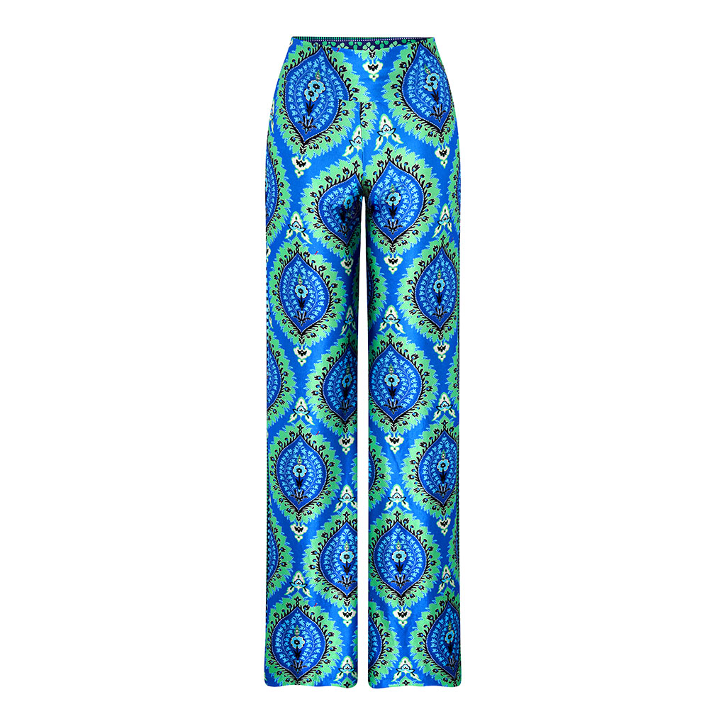 Peacock Wide Stretch Flare Trousers