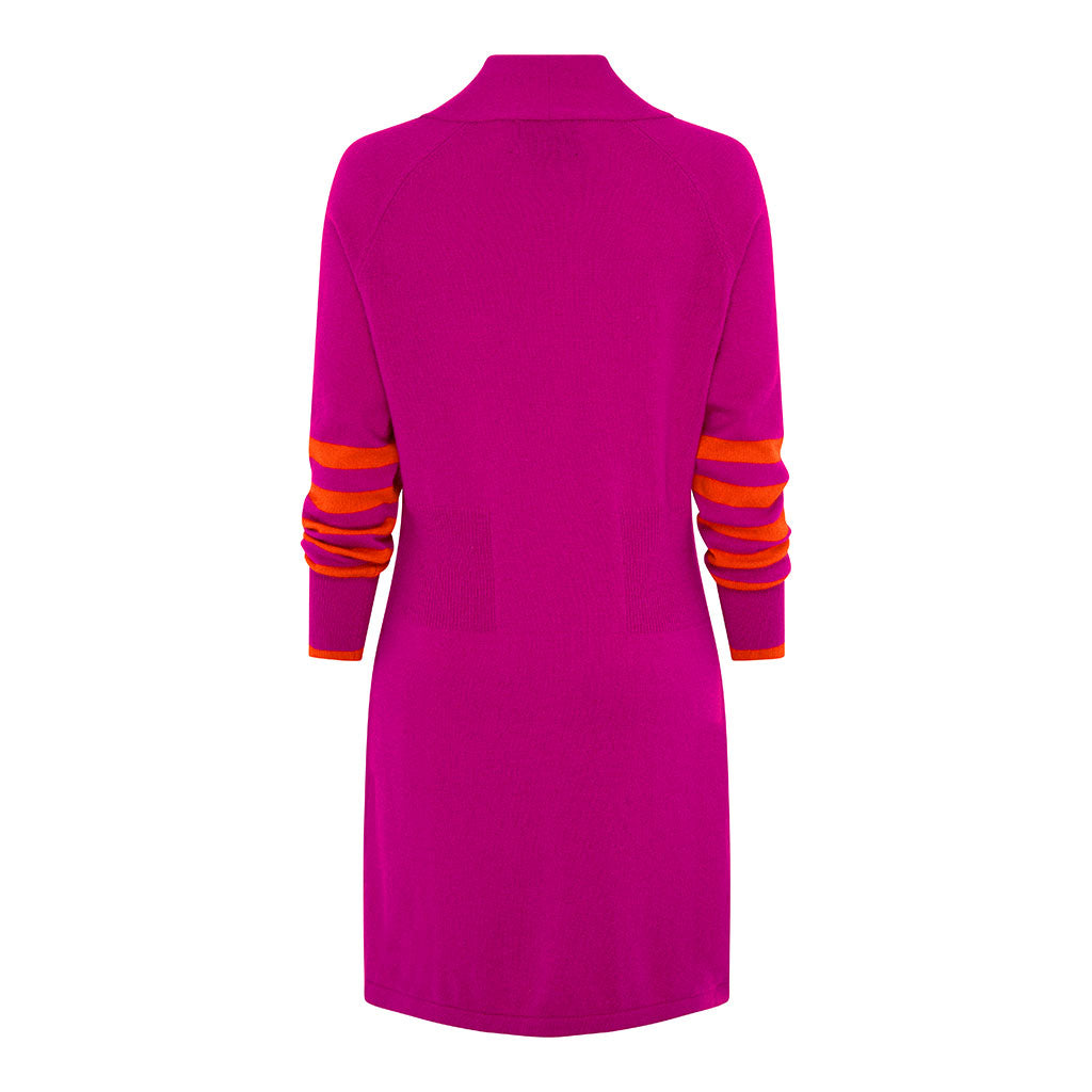 Pink Longline Cashmere Cardigan