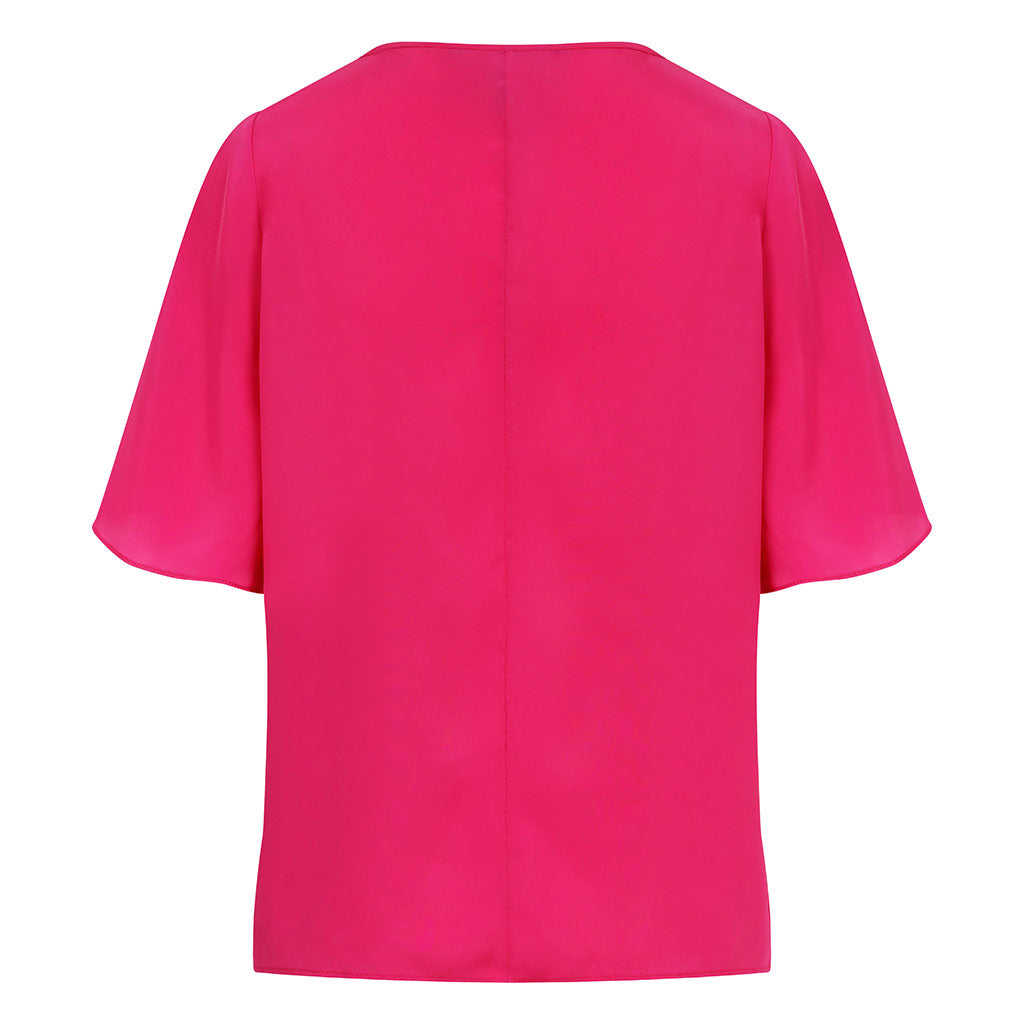 Pink Flare Sleeve Top