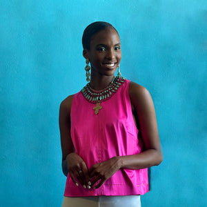 Pink Josea Satin Top