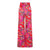 Pink Multi Paisley Wide Stretch Flare Trousers