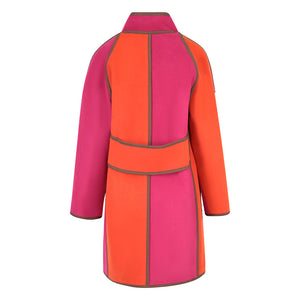 Orange/Pink Cashmere Mix Space Coat
