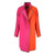 Orange/Pink Oversized Cashmere Mix Space Coat