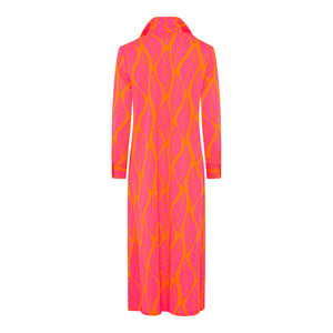 Pink Orange Palmetto Shirt Dress