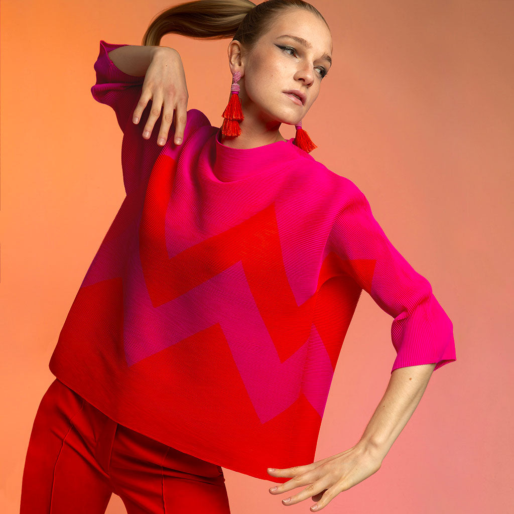 Pink/Orange Zig Zag Jumper
