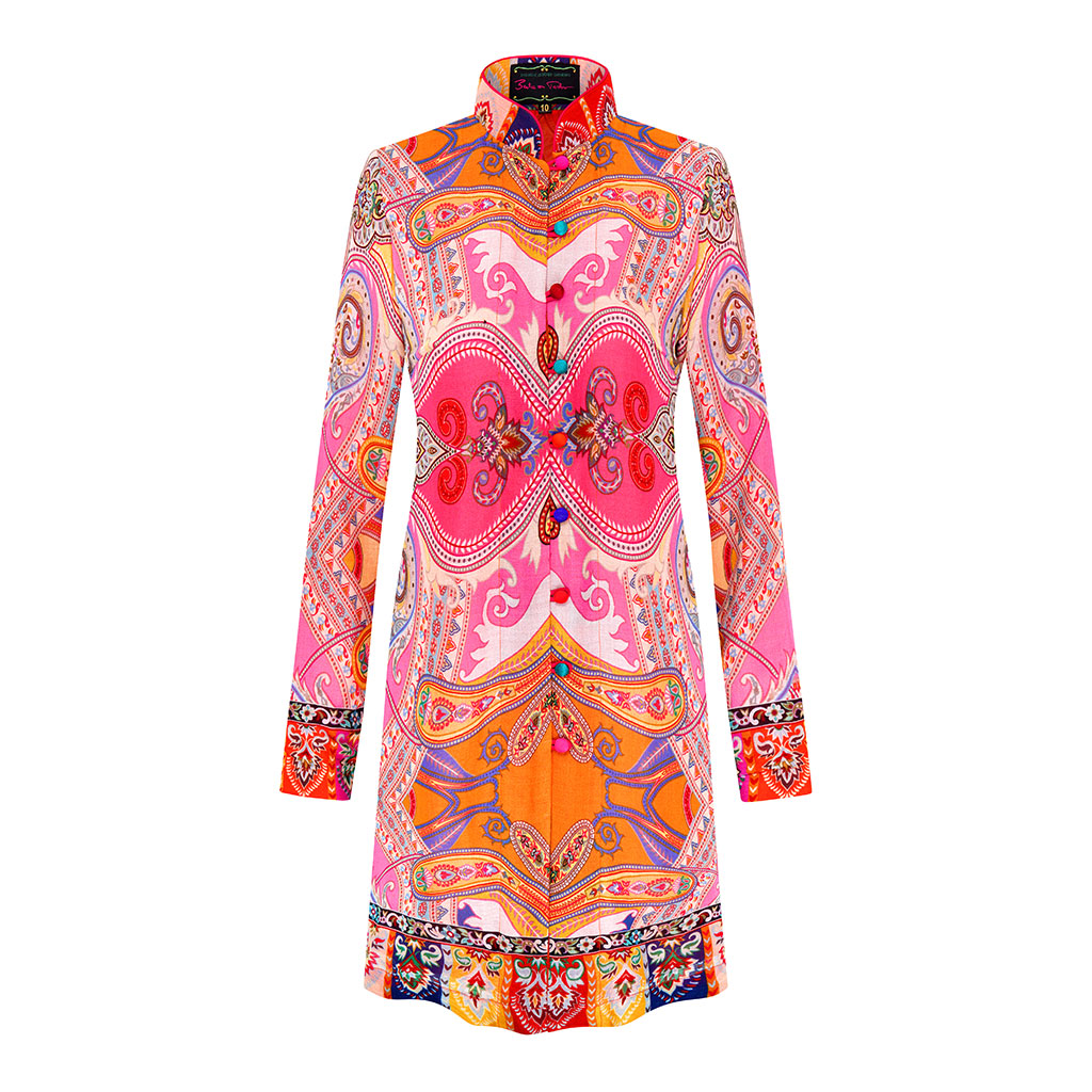 Pink Sorbet Paisley Shawl Carnival Jacket