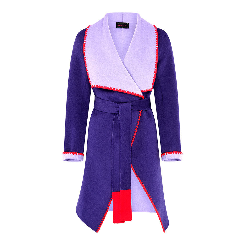 Purple/Lilac Berry Breeze Cashmere Mix Coat