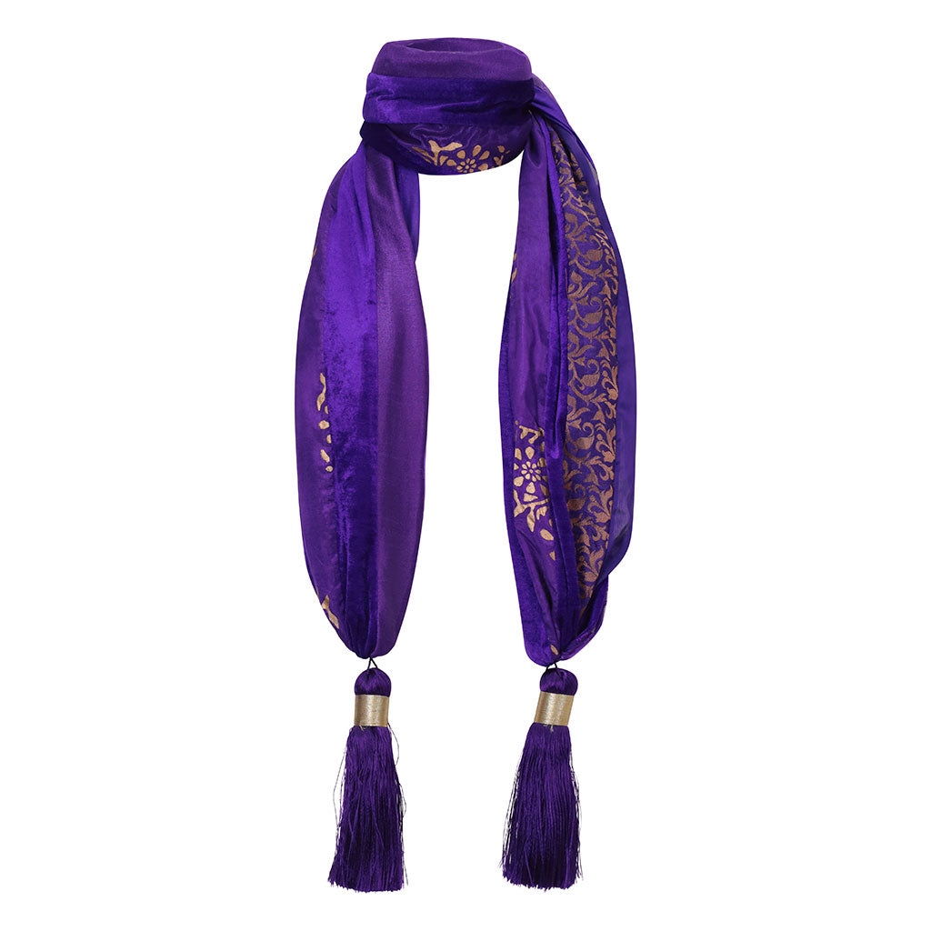 Purple and gold sales scarf