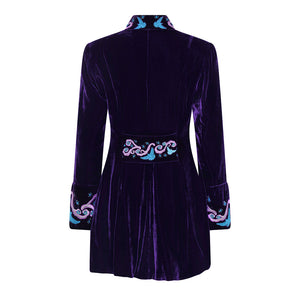 Purple Velvet Lalique Dove Swing Jacket