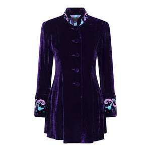 Purple Velvet Lalique Dove Swing Jacket