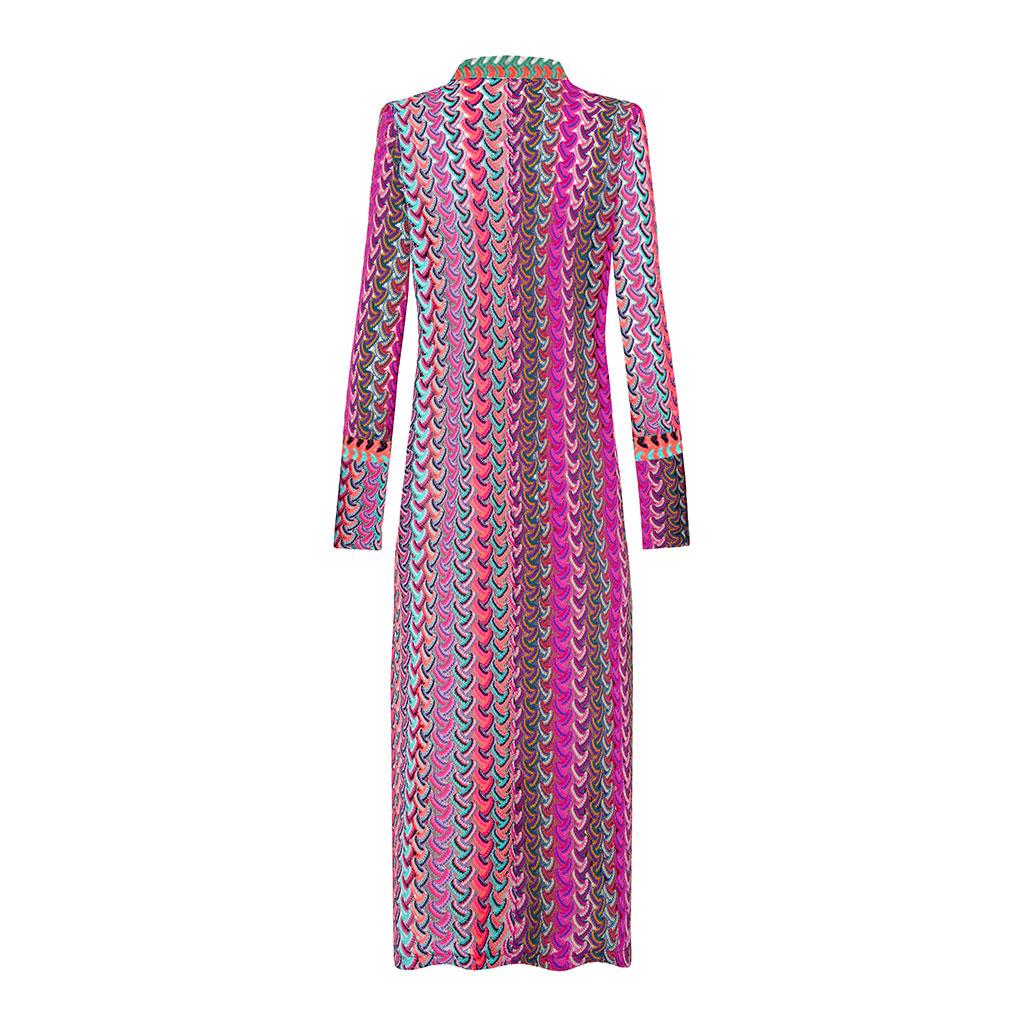 Purple Zigzag Jessie Longline Cardigan