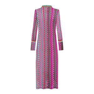 Purple Zigzag Jessie Longline Cardigan